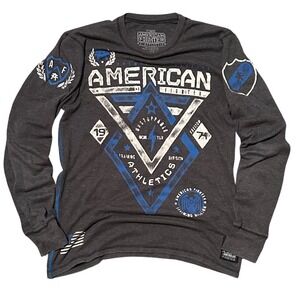 American Fighter By Affliction Mens Long Sleeve‎ Shirt X-Large Graphic Print